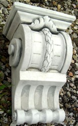 Casa Padrino Baroque Wall Ornament White 28 x H. 43 cm - Magnificent Wall Decoration Ornament in Baroque Style - Baroque Garden & Terrace Decoration Accessories