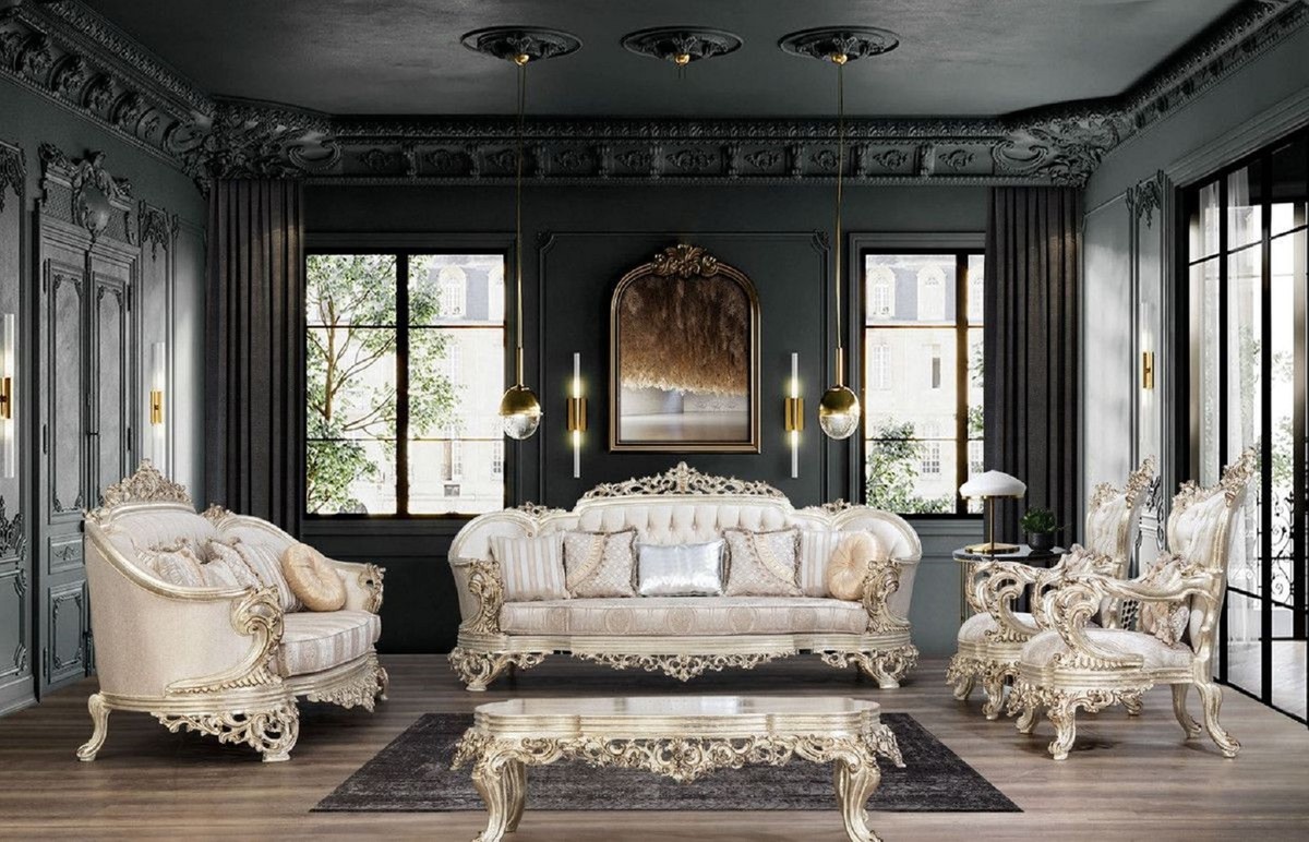 Luxus Barock Wohnzimmer Sessel Antik Stil Sessel Creme Beige Antik Gold Luxury Baroque Living Room Armchair Antique Style Armchair Cream Beige Antique Gold Luxus Barock Wohnzimmer Sessel Antik Stil Sessel Creme Beige Antik Gold Luxury Baroque Living Room Armchair Antique Style Armchair Cream Beige Antique Gold