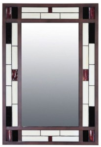 Casa Padrino luxury Tiffany wall mirror multicolored 50 x H. 75 cm - Rectangular Art Deco living room mirror - Bedroom mirror - Wardrobe mirror - Luxury Tiffany Furniture