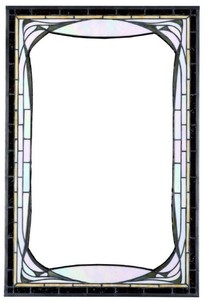 Casa Padrino luxury Tiffany wall mirror multicolored 50 x H. 75 cm - Rectangular Art Nouveau living room mirror - Bedroom mirror - Wardrobe mirror - Luxury Tiffany Furniture
