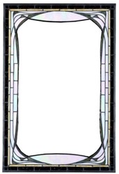 Casa Padrino espejo de pared de lujo Tiffany multicolor 50 x A. 75 cm - Espejo de salón rectangular Art Nouveau - Espejo de dormitorio - Espejo de armario - Muebles Tiffany de Lujo