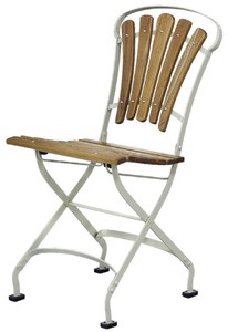 Casa Padrino chaise pliante Art Nouveau de luxe marron / crème 42 x 50 x H. 88 cm - Chaise de Jardin & Patio - Mobilier de Jardin & Patio Art Nouveau