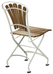 Casa Padrino luxury Art Nouveau folding chair brown / cream 42 x 50 x H. 88 cm - Garden & Patio Chair - Art Nouveau Garden & Patio Furniture
