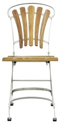 Casa Padrino luxury Art Nouveau folding chair brown / cream 42 x 50 x H. 88 cm - Garden & Patio Chair - Art Nouveau Garden & Patio Furniture