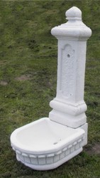 Casa Padrino Art Nouveau wall fountain white H. 122 cm - Magnificent garden fountain - Garden decoration stone fountain - Baroque & Art Nouveau Garden Decoration Accessories Casa Padrino Art Nouveau wall fountain white H. 122 cm - Magnificent garden fountain - Garden decoration stone fountain - Baroque & Art Nouveau Garden Decoration Accessories