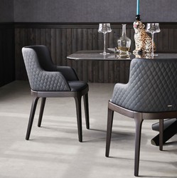 Luxus Esszimmerstuhl 8er Set Beige Blau Braun Luxury Dining Chair Set of 8 Beige Blue Brown