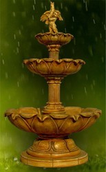 Casa Padrino Fontaine Art Nouveau Beige Antique Ø 145 x H. 240 cm - Magnifique Fontaine de Jardin - Fontaine de Décoration de Jardin - Accessoires de Décoration de Jardin Baroque & Art Nouveau