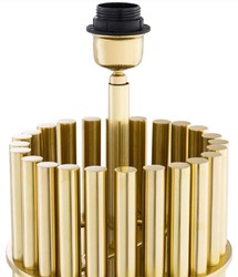 Casa Padrino lampe de table de luxe laiton / noir Ø 45 x H. 96,5 cm - Lampe de bureau moderne avec abat-jour rond - Qualité de Luxe