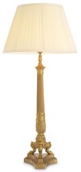 Luxus Barock Tischleuchte Schreibtischleuchte Vintage Messing Creme Luxury Baroque Table Lamp Desk Lamp Vintage Brass Cream