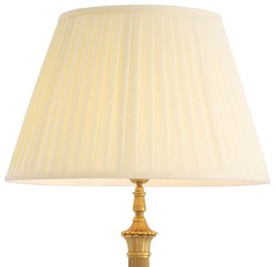 Luxus Barock Tischleuchte Schreibtischleuchte Vintage Messing Creme Luxury Baroque Table Lamp Desk Lamp Vintage Brass Cream