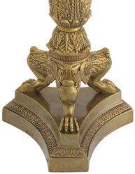 Luxus Barock Tischleuchte Schreibtischleuchte Vintage Messing Creme Luxury Baroque Table Lamp Desk Lamp Vintage Brass Cream