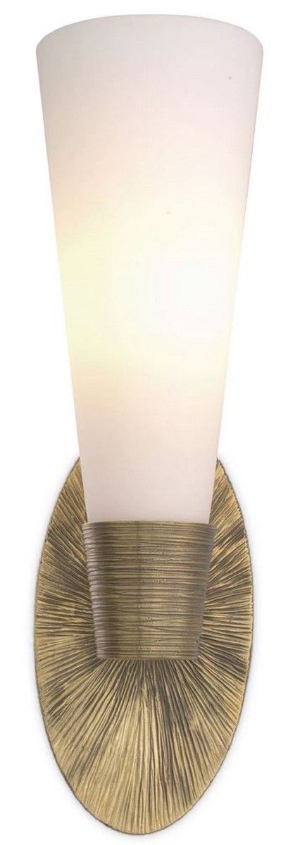 Casa Padrino lampada da parete di lusso ottone vintage / bianco 12 x 15,5 x A. 41 cm - Lampada da Parete per Hotel e Ristoranti - Collezione di Lusso