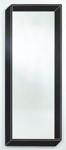 Casa Padrino luxury wall mirror black 67 x 2.5 x H. 167 cm - Rectangular mirror with 3D optic mirror frame - Luxury Collection