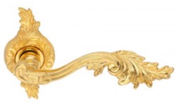 Luxus Barock Messing Türgriff Set 24 Karat Gold Luxury Baroque Brass Door Handle Set 24 Carat Gold 