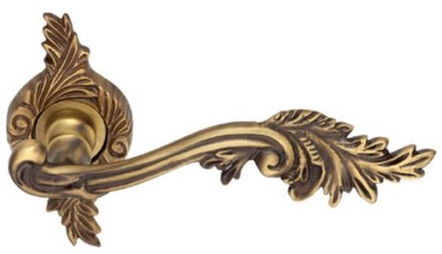 Casa Padrino set di maniglie per porte barocco di lusso ottone patinato - Nobili maniglie in stile barocco - Accessori decorativi barocchi - Qualità di Lusso
