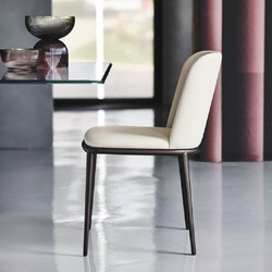 Casa Padrino luxury dining chair set of 8 cream / black - Luxury Dining & Restaurant Furniture - Luxury Quality - Made in Italy