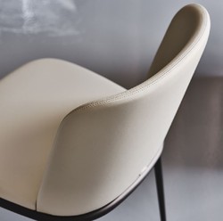 Casa Padrino luxury dining chair set of 8 cream / black - Luxury Dining & Restaurant Furniture - Luxury Quality - Made in Italy