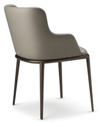 Casa Padrino conjunto de 8 sillas de comedor de lujo gris / negro - Muebles de Comedor y Restaurante de Lujo - Calidad de Lujo - Made in Italy