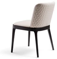 Luxus Esszimmerstuhl 8er Set Creme Schwarz Luxury Dining Chair Set of 8 Cream Black