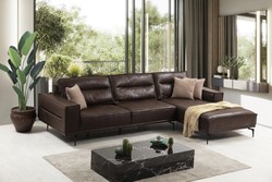 Modernes Luxus Wohnzimmer Sofa Ecksofa Schlafsofa Braun Schwarz Modern Luxury Living Room Sofa Corner Sofa Sofa Bed Brown Black
