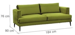 Casa Padrino luxury velvet sofa 184 x 90 x H. 76 cm - Different Colors - Modern living room sofa - Modern living room furniture