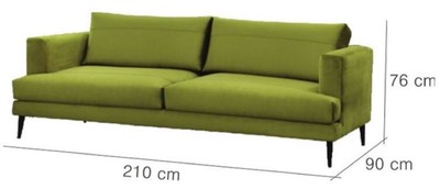 Casa Padrino Luxus Samt Sofa 210 x 90 x H. 76 cm - Verschiedene Farben - Modernes Wohnzimmer Sofa - Moderne Wohnzimmer Möbel