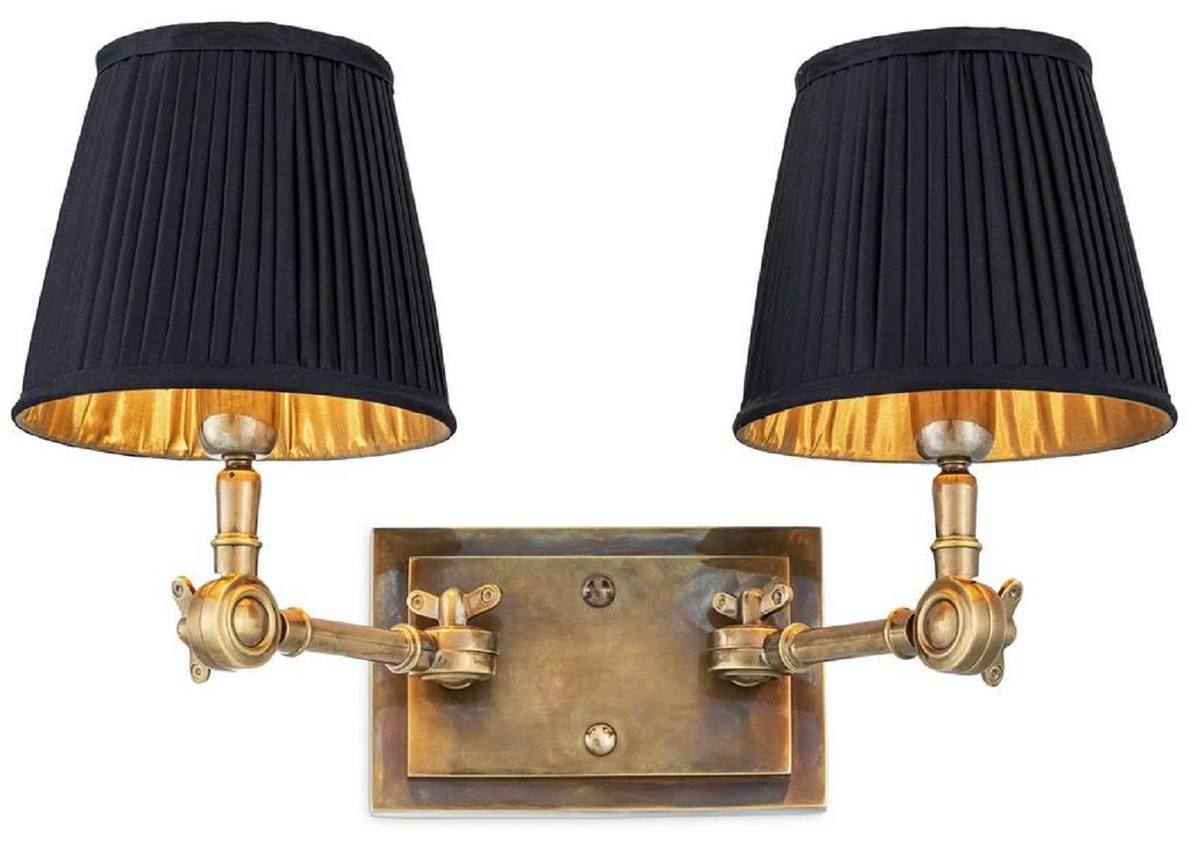 Luxus Doppel Wandleuchte mit Schwenkarmen Luxury Double Wall Lamp with Swivel Arms