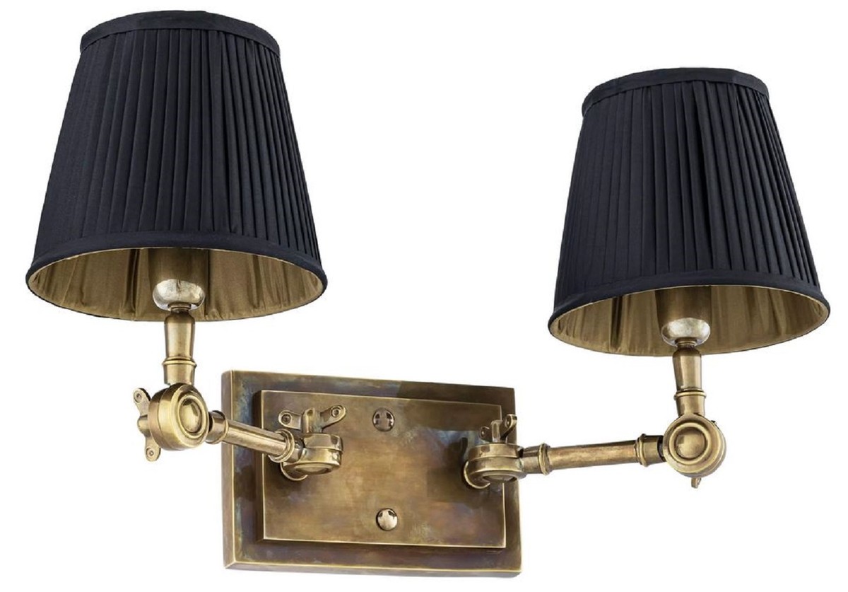 Luxus Doppel Wandleuchte mit Schwenkarmen Luxury Double Wall Lamp with Swivel Arms