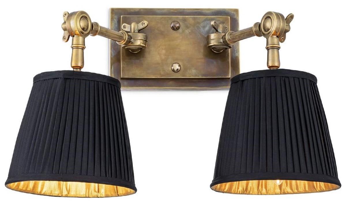 Luxus Doppel Wandleuchte mit Schwenkarmen Luxury Double Wall Lamp with Swivel Arms