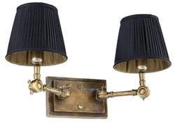 Luxus Doppel Wandleuchte mit Schwenkarmen Luxury Double Wall Lamp with Swivel Arms
