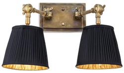 Luxus Doppel Wandleuchte mit Schwenkarmen Luxury Double Wall Lamp with Swivel Arms