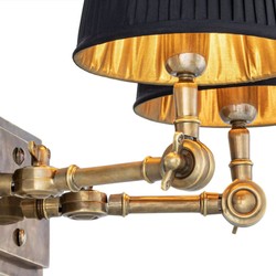 Luxus Doppel Wandleuchte mit Schwenkarmen Luxury Double Wall Lamp with Swivel Arms