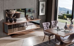 Casa Padrino tavolo da pranzo di lusso marrone 220 x 103 x A. 76 cm - Tavolo da cucina moderno in legno massello - Mobile da pranzo di lusso in legno massello