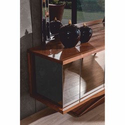Casa Padrino luxury sideboard with mirror brown - Mirrored solid wood cabinet with wall mirror - Luxury solid wood furniture Casa Padrino luxury sideboard with mirror brown - Mirrored solid wood cabinet with wall mirror - Luxury solid wood furniture