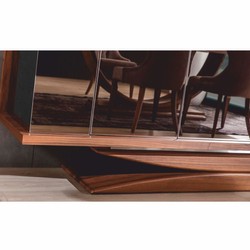 Casa Padrino luxury sideboard with mirror brown - Mirrored solid wood cabinet with wall mirror - Luxury solid wood furniture Casa Padrino luxury sideboard with mirror brown - Mirrored solid wood cabinet with wall mirror - Luxury solid wood furniture