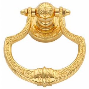 Casa Padrino luxury baroque door knocker gold 11 x H. 14 cm - Brass door knocker with 24 carat gold plating - Baroque home accessories