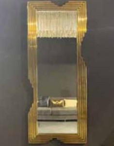 Casa Padrino luxury wall mirror gold 79 x 5 x H. 190 cm - Rectangular living room mirror with metal frame - Bedroom mirror - Wardrobe mirror - Luxury Collection