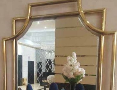 Luxus Art Deco Spiegel Wandspiegel Gold Luxury Art Deco Mirror Wall Mirror Gold