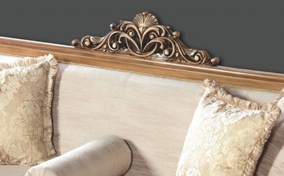 Casa Padrino Luxus Barock Sofa Grau / Braun - Prunkvolles Wohnzimmer Sofa im Barockstil - Barock Wohnzimmer Möbel - Edel & Prunkvoll