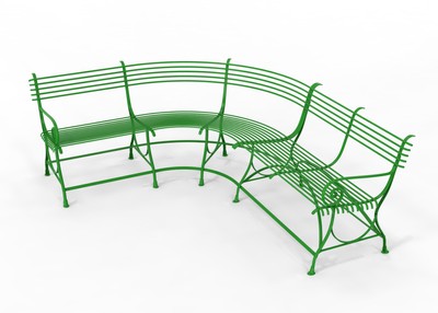 Casa Padrino panca da giardino Art Nouveau 250 x 210 x A. 90 cm - Vari Colori - Panca curva in ferro battuto con piedi a zoccolo di cavallo - Mobili da Giardino e Patio in Ferro Battuto Art Nouveau Casa Padrino panca da giardino Art Nouveau 250 x 210 x A. 90 cm - Vari Colori - Panca curva in ferro battuto con piedi a zoccolo di cavallo - Mobili da Giardino e Patio in Ferro Battuto Art Nouveau