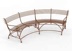 Casa Padrino panca da giardino Art Nouveau 190 x 148 x A. 90 cm - Vari Colori - Panca curva in ferro battuto con piedi a zoccolo di cavallo - Mobili da Giardino e Patio in Ferro Battuto Art Nouveau Casa Padrino panca da giardino Art Nouveau 190 x 148 x A. 90 cm - Vari Colori - Panca curva in ferro battuto con piedi a zoccolo di cavallo - Mobili da Giardino e Patio in Ferro Battuto Art Nouveau
