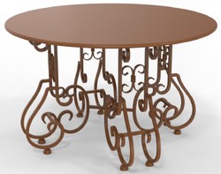 Casa Padrino tavolo da giardino Art Nouveau Ø 120 x A. 73,5 cm - Vari Colori - Tavolo da giardino e patio rotondo in ferro battuto - Mobili da giardino e patio in ferro battuto Art Nouveau