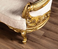 Casa Padrino sofá barroco de lujo crema / oro - Magnífico sofá de salón con patrón - Muebles de Salón Barrocos - Noble y Magnífico