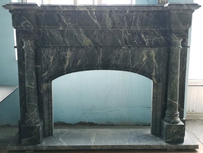 Casa Padrino luxury baroque fireplace surround green 180 x 35 x H. 135 cm - Magnificent fireplace surround made of high quality marble - Decorative accessories in baroque style