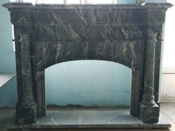 Casa Padrino marco de chimenea barroco de lujo verde 180 x 35 x A. 135 cm - Magnífico marco de chimenea de mármol de alta calidad - Accesorios decorativos en estilo barroco