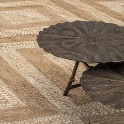 Casa Padrino tappeto di lusso in canapa naturale 300 x 400 cm - Tappeto tessuto a mano per soggiorno e hotel - Accessori per la decorazione del soggiorno - Qualità di Lusso