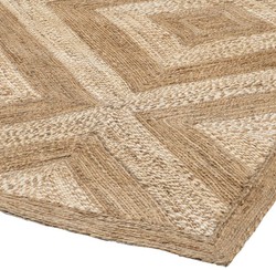 Casa Padrino tappeto di lusso in canapa naturale 300 x 400 cm - Tappeto tessuto a mano per soggiorno e hotel - Accessori per la decorazione del soggiorno - Qualità di Lusso