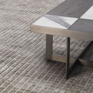 Casa Padrino alfombra de viscosa de lujo gris 300 x 400 cm - Alfombra de salón y hotel tejida a mano - Accesorios de decoración de salón - Calidad de Lujo