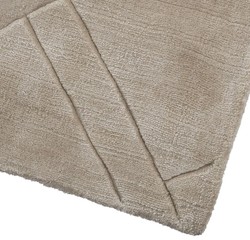 Casa Padrino tappeto di lusso in viscosa argento-sabbia 300 x 400 cm - Tappeto tessuto a mano per soggiorno e hotel - Accessori per la decorazione del soggiorno - Collezione di Lusso