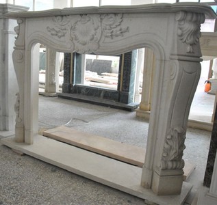 Casa Padrino luxury baroque fireplace surround beige 150 x 30 x H. 120 cm - Baroque fireplace surround made of high quality marble - Baroque fireplace decorative accessories - Noble & Magnificent